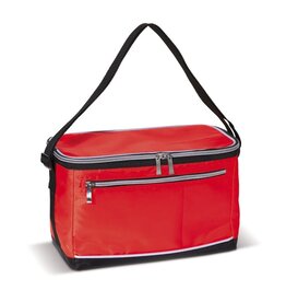 Koeltas met schouderband LT91547 – compacte koeltas van 420D polyester met verstelbare draagriem en ritssluiting, ideaal als zomers relatiegeschenk