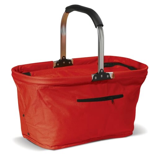 Picknickmand 2-in-1 Koeltas LT91498 met aluminium frame, opvouwbaar ontwerp en isolerende voering bedrukken met logo