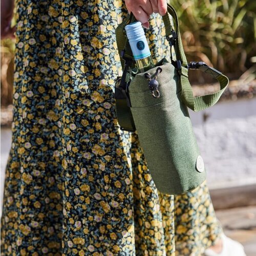 Sagaform City koeltas mini 1,2 liter LT52045 – compacte duurzame R-PET koeltas met verstelbare schouderband en trekkoord, ideaal voor wijn of frisdrankblikjes