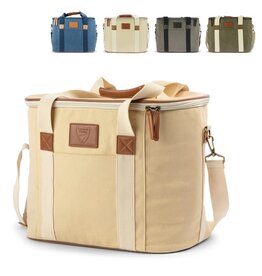 Orrefors Hunting Koeltas 27 liter Canvas LT54006 met aluminium isolatie, verstelbare schouderband en bedrukking of borduring met logo