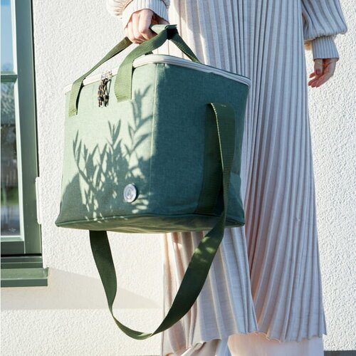 Sagaform City Koeltas 20 liter rPET LT52043 met aluminium isolatie, voorvak en verstelbare schouderriem bedrukken met logo
