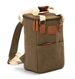 Orrefors Hunting koel rugzak 10L LT54007 – compacte duurzame canvas koelrugzak met hoofdvak en extra vakken, ideaal voor outdoor en promotioneel gebruik