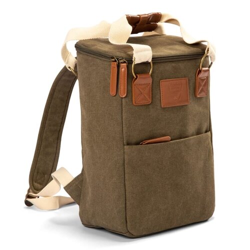 Orrefors Hunting koel rugzak 10L LT54007 – compacte duurzame canvas koelrugzak met hoofdvak en extra vakken, ideaal voor outdoor en promotioneel gebruik