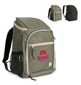 Sagaform City koelrugzak 21 liter LT52042 – duurzame rPET koelrugzak met groot koelvak, gewatteerde rugzijde en karabijnhaak, ideaal voor outdoor promoties