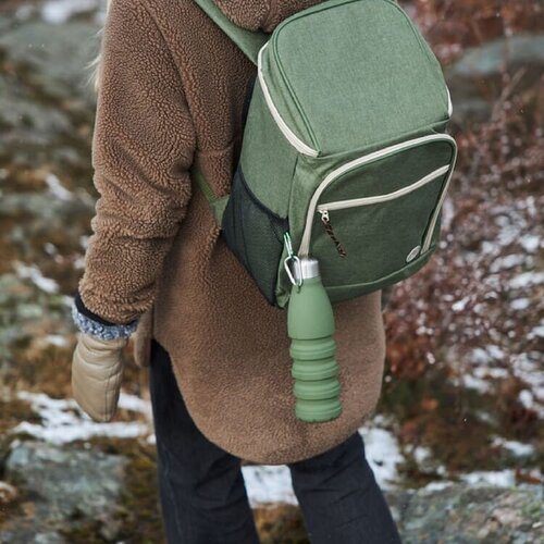 Sagaform City koelrugzak 21 liter LT52042 – duurzame rPET koelrugzak met groot koelvak, gewatteerde rugzijde en karabijnhaak, ideaal voor outdoor promoties