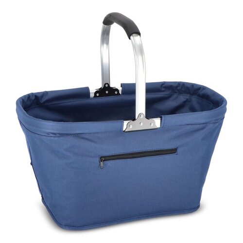 Picknickmand opvouwbaar 600D LT91474 – stevige opvouwbare mand van polyester, duurzaam en bedrukt met logo, ideaal voor zomerse promoties