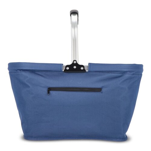 Picknickmand opvouwbaar 600D LT91474 – stevige opvouwbare mand van polyester, duurzaam en bedrukt met logo, ideaal voor zomerse promoties