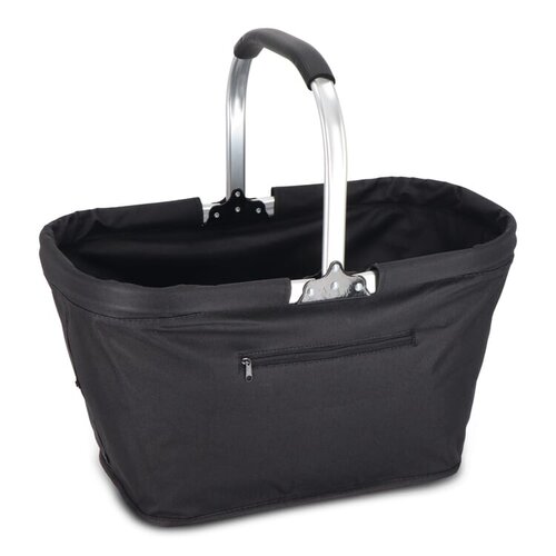 Picknickmand opvouwbaar 600D LT91474 – stevige opvouwbare mand van polyester, duurzaam en bedrukt met logo, ideaal voor zomerse promoties