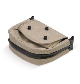Picknickmand opvouwbaar 600D LT91494 – stijlvolle mand van gemêleerd polyester met ritssluitingvak en rubberen handvat, ideaal als relatiegeschenk