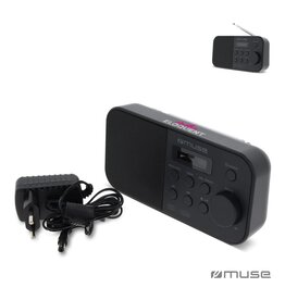 Muse Portable Radio FM DAB+ LT45810 – compacte draagbare radio met helder geluid en hoofdtelefoonaansluiting, ideaal als modern relatiegeschenk