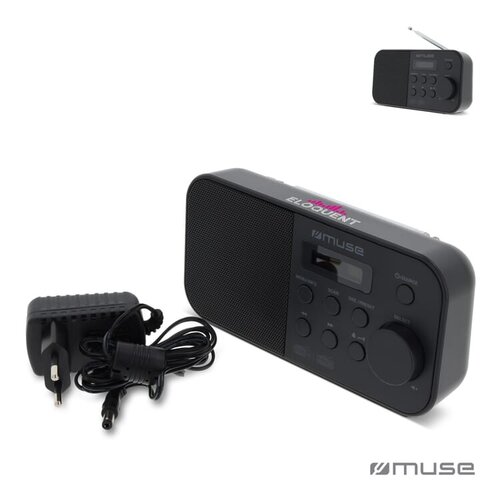 Muse Portable Radio FM DAB+ LT45810 – compacte draagbare radio met helder geluid en hoofdtelefoonaansluiting, ideaal als modern relatiegeschenk