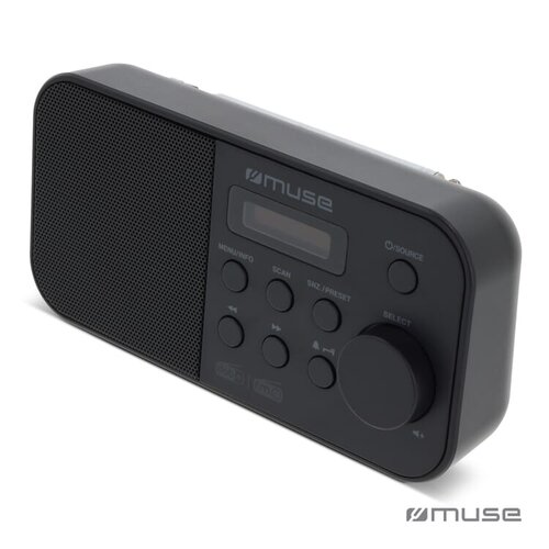 Muse Portable Radio FM DAB+ LT45810 – compacte draagbare radio met helder geluid en hoofdtelefoonaansluiting, ideaal als modern relatiegeschenk
