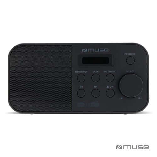 Muse Portable Radio FM DAB+ LT45810 – compacte draagbare radio met helder geluid en hoofdtelefoonaansluiting, ideaal als modern relatiegeschenk