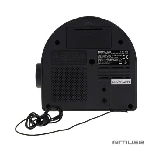Muse DAB DAB+ FM wekkerradio LT45902 – compacte digitale wekkerradio met dubbele wekfunctie en AUX-aansluiting, ideaal als modern relatiegeschenk