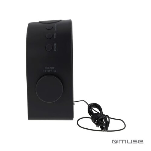 Muse DAB DAB+ FM wekkerradio LT45902 – compacte digitale wekkerradio met dubbele wekfunctie en AUX-aansluiting, ideaal als modern relatiegeschenk