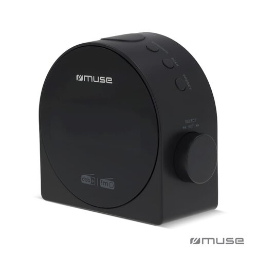 Muse DAB DAB+ FM wekkerradio LT45902 – compacte digitale wekkerradio met dubbele wekfunctie en AUX-aansluiting, ideaal als modern relatiegeschenk