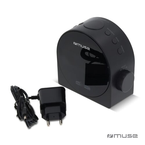 Muse DAB DAB+ FM wekkerradio LT45902 – compacte digitale wekkerradio met dubbele wekfunctie en AUX-aansluiting, ideaal als modern relatiegeschenk