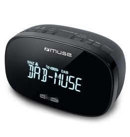 Muse Clock Radio DAB+ LT55000 – compacte digitale wekkerradio met AUX-aansluiting en 20 voorkeurszenders, ideaal als modern relatiegeschenk