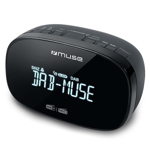 Muse Clock Radio DAB+ LT55000 – compacte digitale wekkerradio met AUX-aansluiting en 20 voorkeurszenders, ideaal als modern relatiegeschenk