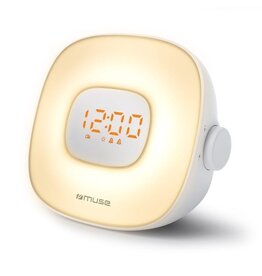 Muse Wake Up Light FM Radio LT55009 – wake-up light met USB-C en FM-radio voor natuurlijk wakker worden, ideaal als rustgevend relatiegeschenk