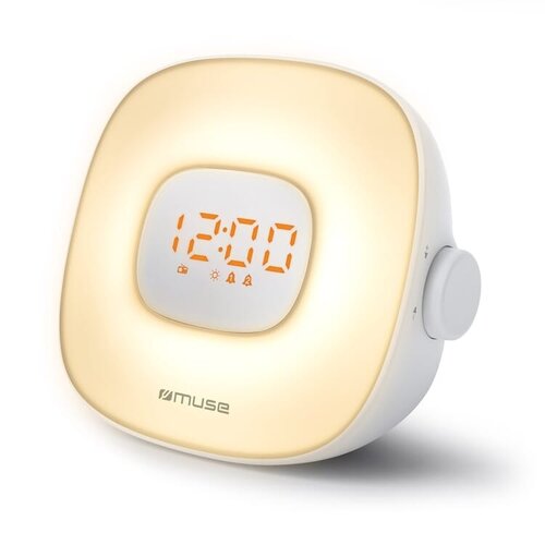 Muse Wake Up Light FM Radio LT55009 – wake-up light met USB-C en FM-radio voor natuurlijk wakker worden, ideaal als rustgevend relatiegeschenk