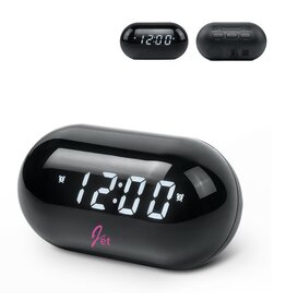 Muse Dual Alarm Clockradio LT55024 – compacte ronde clockradio met helder display en dubbele wekfunctie, ideaal als modern relatiegeschenk