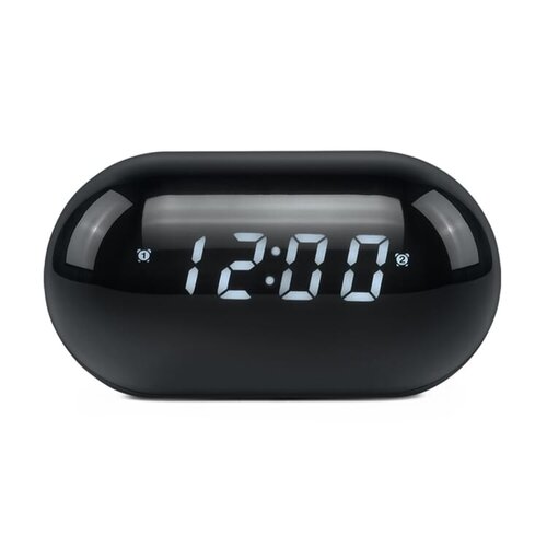 Muse Dual Alarm Clockradio LT55024 – compacte ronde clockradio met helder display en dubbele wekfunctie, ideaal als modern relatiegeschenk