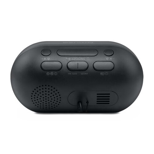 Muse Dual Alarm Clockradio LT55024 – compacte ronde clockradio met helder display en dubbele wekfunctie, ideaal als modern relatiegeschenk