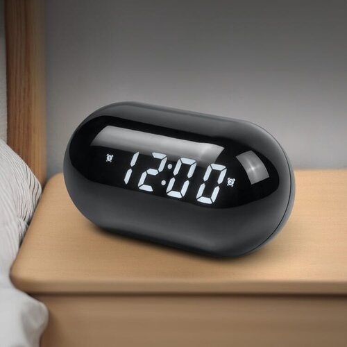 Muse Dual Alarm Clockradio LT55024 – compacte ronde clockradio met helder display en dubbele wekfunctie, ideaal als modern relatiegeschenk