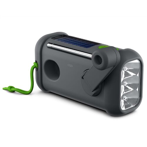 Muse radio Bluetooth solar LT55019 – draagbare radio met zonnepaneel, opwindfunctie en powerbank, ideaal als duurzaam outdoor relatiegeschenk