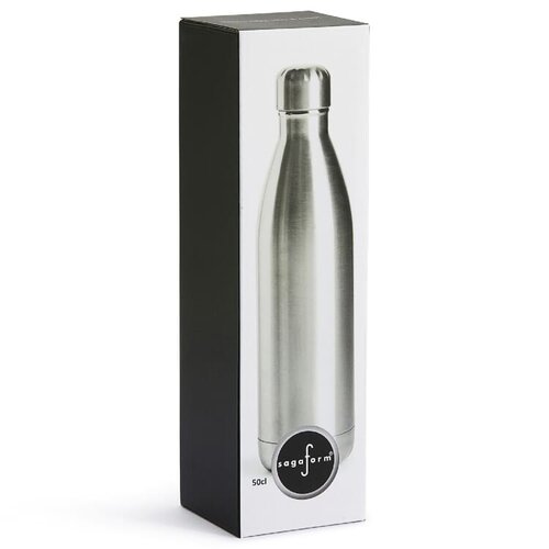Sagaform Nils stalen fles 500 ml met logo – duurzaam relatiegeschenk