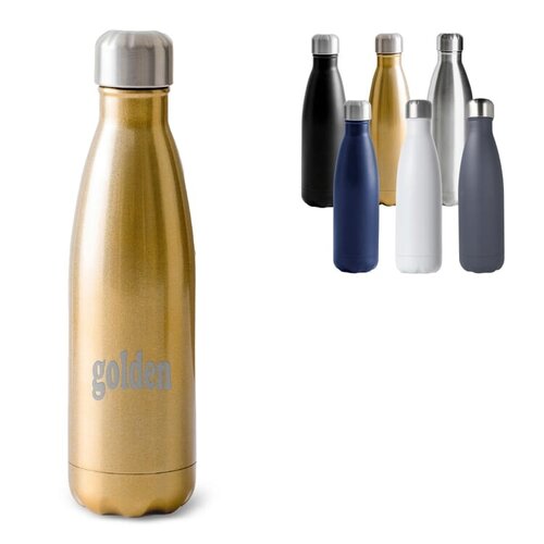 Sagaform Nils stalen fles 500 ml met logo – duurzaam relatiegeschenk