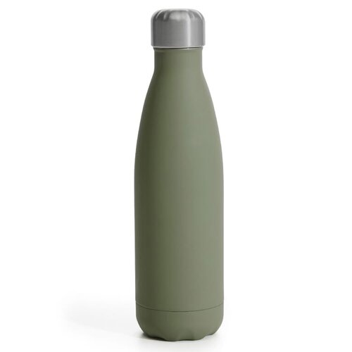 Sagaform Nils stalen fles rubber 500 ml met logo – duurzaam relatiegeschenk