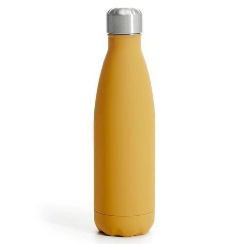 Sagaform Nils stalen fles rubber 500 ml met logo – duurzaam relatiegeschenk