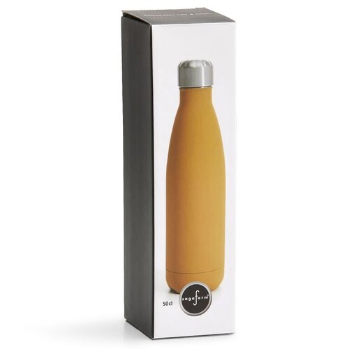 Sagaform Nils stalen fles rubber 500 ml met logo – duurzaam relatiegeschenk