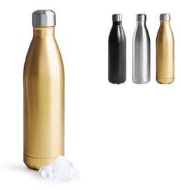 Sagaform Nils stalen fles groot 750 ml met logo – duurzaam relatiegeschenk