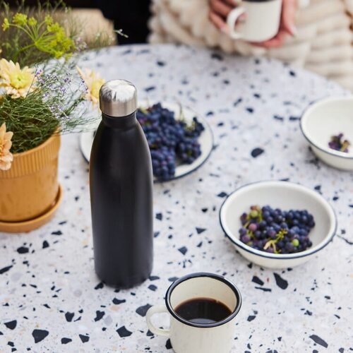 Sagaform Nils stalen fles groot 750 ml met logo – duurzaam relatiegeschenk