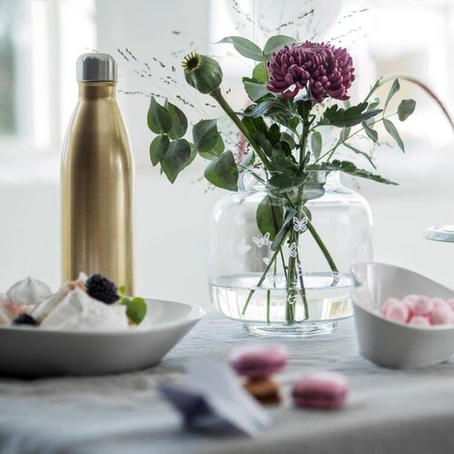 Sagaform Nils stalen fles groot 750 ml met logo – duurzaam relatiegeschenk