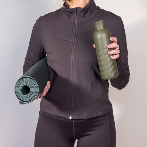 Sagaform Tekla Push stalen fles met drukdop 500 ml met logo – duurzaam relatiegeschenk