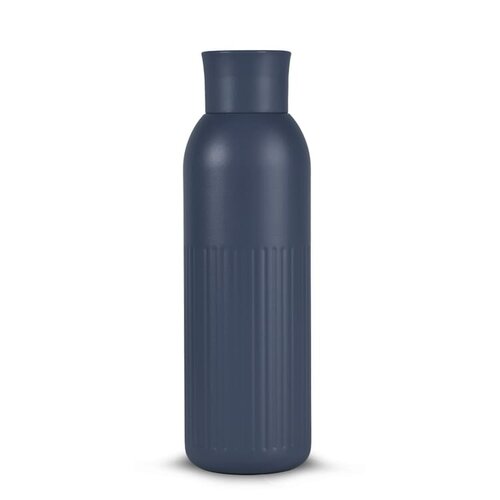 Sagaform Tekla Push stalen fles met drukdop 500 ml met logo – duurzaam relatiegeschenk