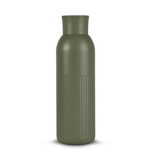 Sagaform Tekla Push stalen fles met drukdop 500 ml met logo – duurzaam relatiegeschenk