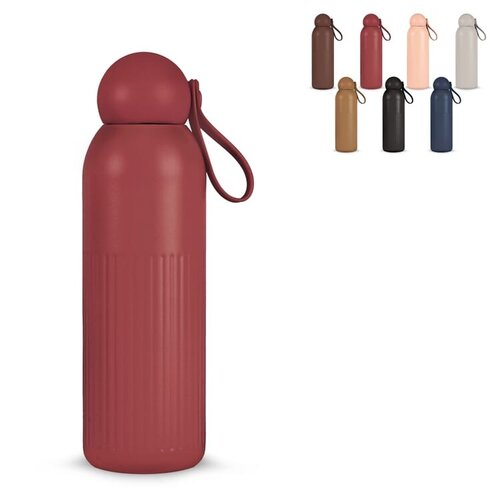 Sagaform Tekla stalen fles gerecycled 500 ml met logo – duurzaam relatiegeschenk