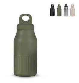 Sagaform Truls stalen fles met openklik dop 500 ml met logo – duurzaam relatiegeschenk