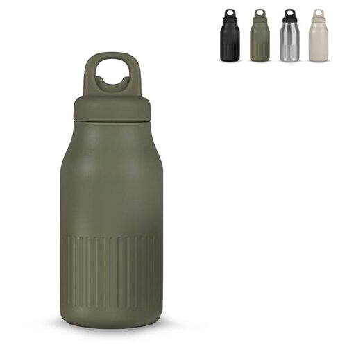 Sagaform Truls stalen fles met openklik dop 500 ml met logo – duurzaam relatiegeschenk