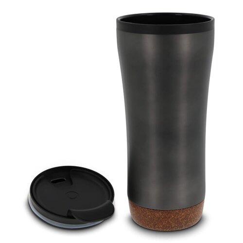 Dubbelwandige thermobeker met kurk onderzijde 480 ml met logo – duurzaam relatiegeschenk