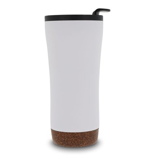 Dubbelwandige thermobeker met kurk onderzijde 480 ml met logo – duurzaam relatiegeschenk
