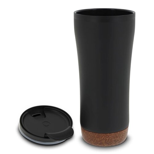 Dubbelwandige thermobeker met kurk onderzijde 480 ml met logo – duurzaam relatiegeschenk