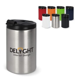 Thermobeker Leak-Free 200ml LT98818 – compacte dubbelwandige lekvrije thermobeker in blikformaat, ideaal duurzaam relatiegeschenk voor onderweg