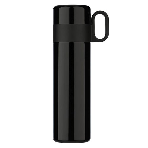 Thermofles Flow met handvat 500ml LT98784 – dubbelwandige RVS thermofles, vacuüm geïsoleerd en lekvrij, ideaal duurzaam relatiegeschenk voor onderweg