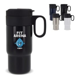 Toppoint Thermofles Flow auto 300ml LT98716 – duurzame RVS drinkfles bedrukt met logo voor relatiegeschenken